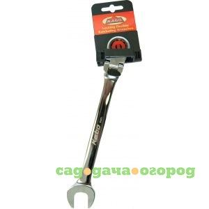 Фото Гаечный ключ комбинированный с трещоткой 16 мм kabo pffl161 72 зуба, шарнирный, с фиксатором