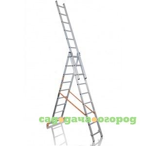 Фото Трехсекционная лестница эйфель премьер 3х9