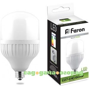 Фото Светодиодная лампа 60w 230v e40 4000k feron lb-65 25821