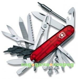 Фото Швейцарский нож victorinox cybertool 1.7775.t 91 мм, 41 функций, красный полупрозрачный