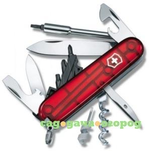 Фото Швейцарский нож victorinox cybertool 1.7605.t 91 мм, 29 функций, красный полупрозрачный