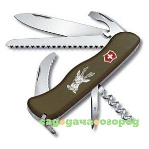 Фото Швейцарский нож victorinox hunter od 0.8873.4 111 мм, 12 функций, зеленый