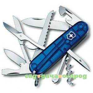 Фото Швейцарский нож victorinox huntsman sapphire 1.3713.t2 полупрозрачный синий