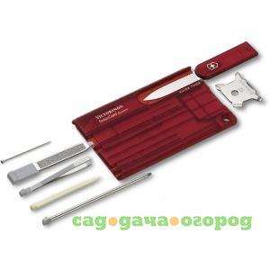 Фото Швейцарская карточка victorinox swisscard quattro ruby 0.7200.t красная