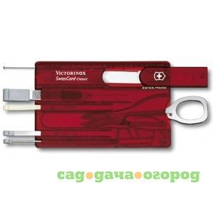 Фото Швейцарская карточка victorinox swisscard ruby 0.7100.t красная