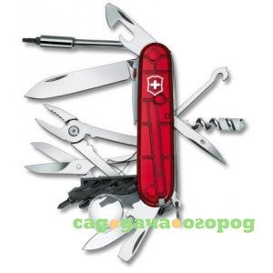 Фото Офицерский нож victorinox cybertool lite 1.7925.t, 91 мм, 36 функций, красный полупрозрачный