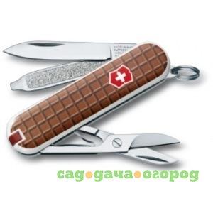 Фото Нож-брелок victorinox classic 0.6223.842 58 мм, 7 функций, the chocolate