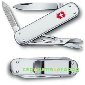 Фото Швейцарский нож victorinox money clip 0.6540.16 74 мм, 5 функций, серебристый