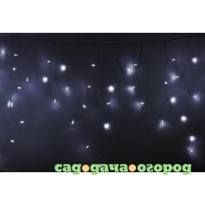 Фото Гирлянда neon-night айсикл бахрома, 4.8х0.6м, прозрачный пвх, 176 led белые 255-145
