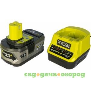 Фото Аккумулятор ryobi one+ rc18120-140 5133003360 (18 в; 4.0 a*ч; li-ion) + зарядное устройство rc18120