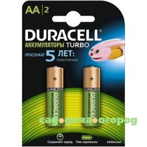 Фото Аккумуляторные батареи duracell hr6-2bl 2400mah/2500mah предзаряженные 2шт б0006109