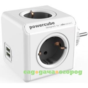 Фото Сетевой удлинитель allocacoc powercube original usb grey 1202gy/deoupc