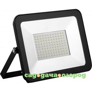 Фото Светодиодный прожектор saffit sfl90-100 2835smd, 100w 6400k ac220v/50hz ip65, черный в компактном корпусе 55068