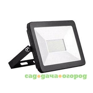 Фото Светодиодный прожектор saffit sfl90-50 2835smd, 50w 6400k ac220v/50hz ip65, черный в компактном корпусе 55066