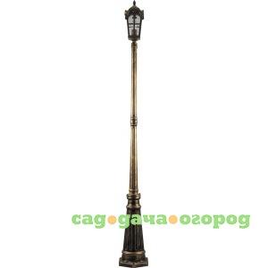 Фото Садово-парковый светильник, столб четырехгранный 60w 230v e27, черное золото feron pl108 11300