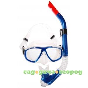 Фото Комплект для плавания: маска + трубка wave синий ms-1359s40