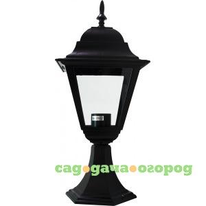 Фото Садово-парковый светильник, четырехгранный на постамент 60w e27 230v, черный feron 4104 11020