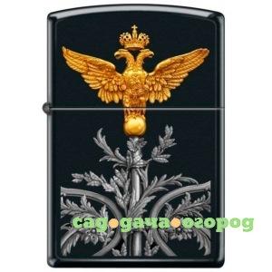 Фото Зажигалка zippo 218 russian coat of arms с покрытием black matte