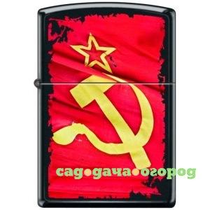 Фото Зажигалка zippo 218 soviet flag sickle