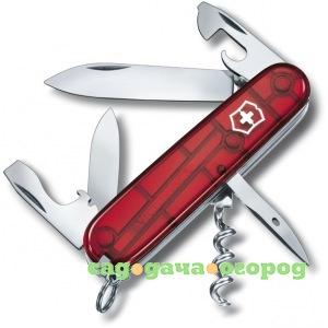 Фото Швейцарский нож красный прозрачный victorinox spartan 1.3603.t