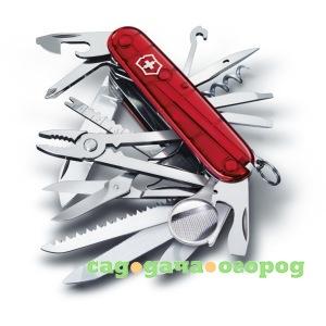 Фото Швейцарский нож красный полупрозрачный victorinox swisschamp 1.6795.t