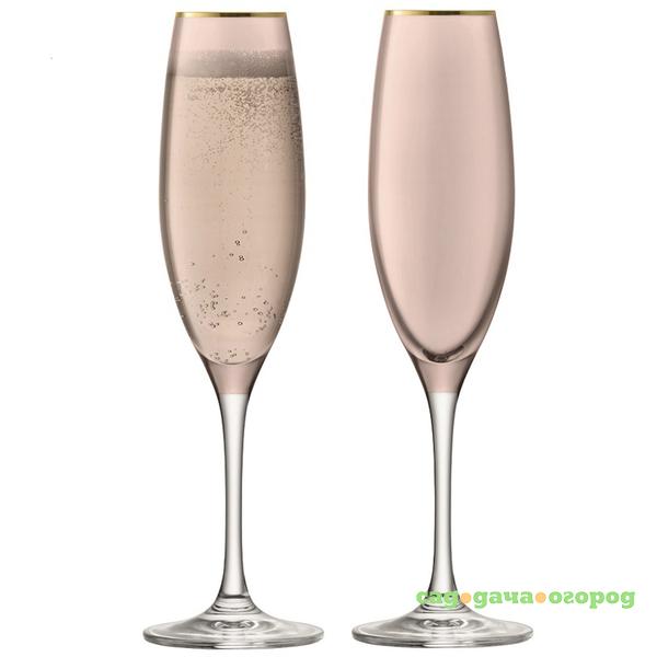 Фото Набор из 2 бокалов флейт для шампанского Sorbet 225 мл коричневый