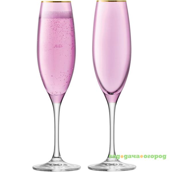 Фото Набор из 2 бокалов-флейт для шампанского Sorbet 225 мл розовый