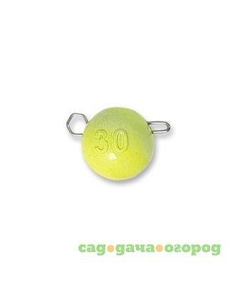 Фото Груз "чебурашка" разборная, шар, 32г, 15шт, Chartreus Fluorescent
