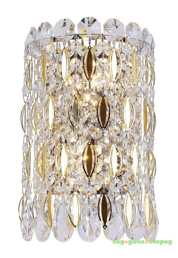 Фото Настенное бра Crystal Lux Lirica LIRICA AP2 CHROME/GOLD-TRANSPARENT