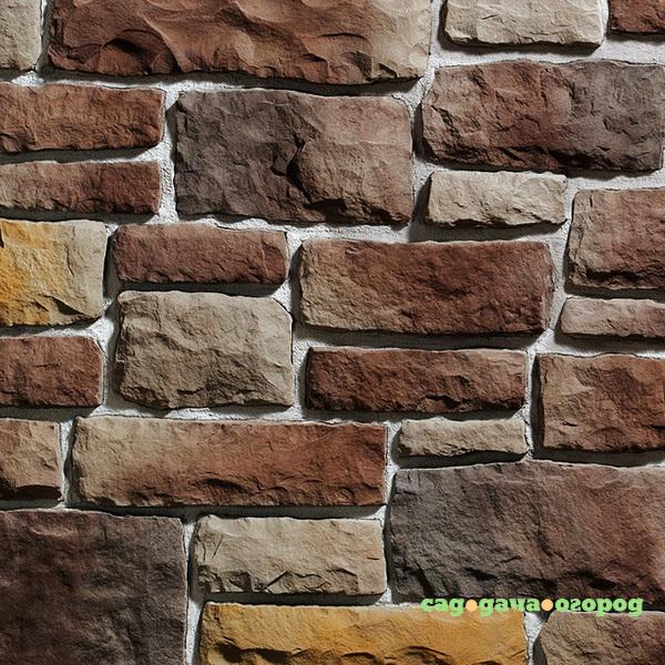 Фото Искусственный камень KR Professional Грубый скол 04210 серо-коричневый