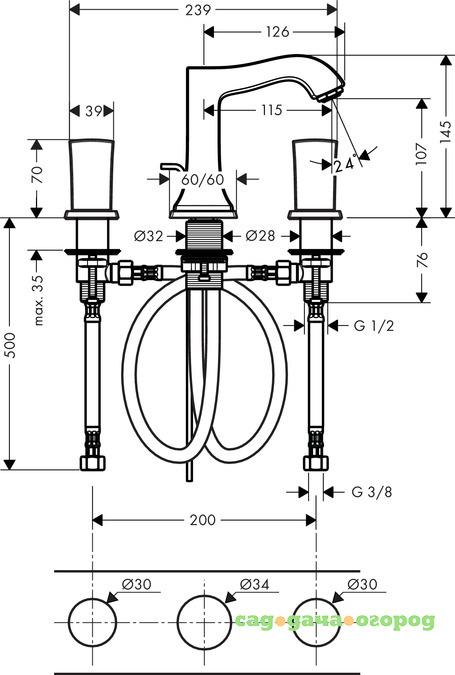 Фото Смеситель для раковины Hansgrohe Metropol 31304000