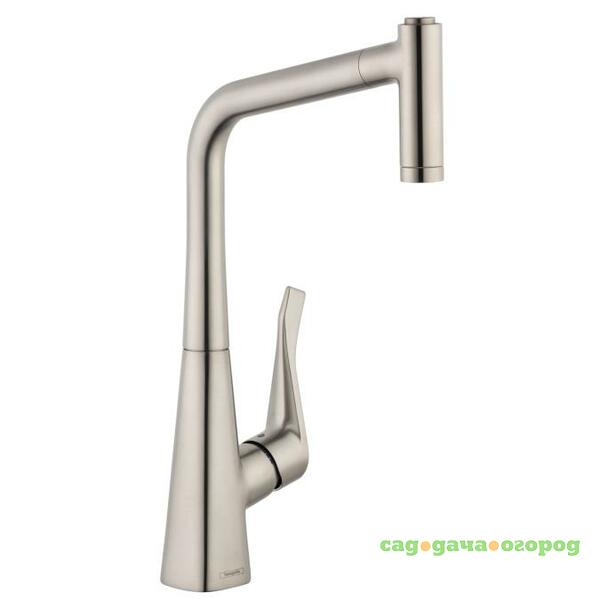 Фото Смеситель для кухни Hansgrohe Metris 220 14834800 с выдвижным изливом