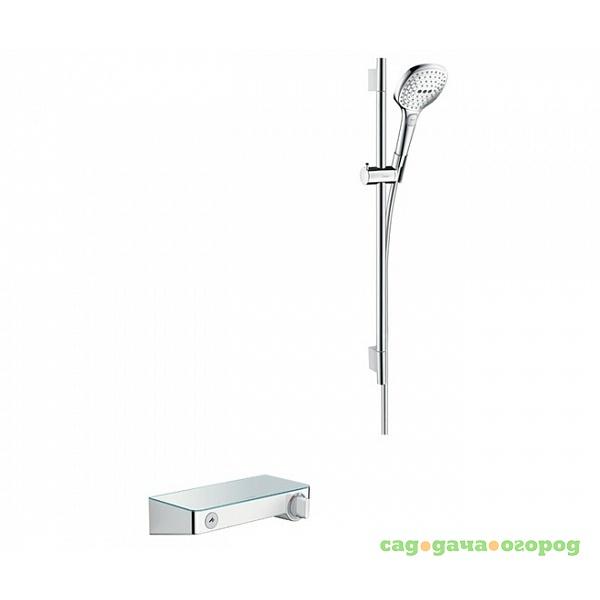 Фото Душевой набор Hansgrohe ShowerTablet Select 27026400 с термостатом белый/хром