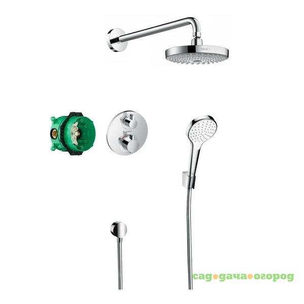 Фото Душевой комплект Hansgrohe Croma Select S 27295000 с термостатом