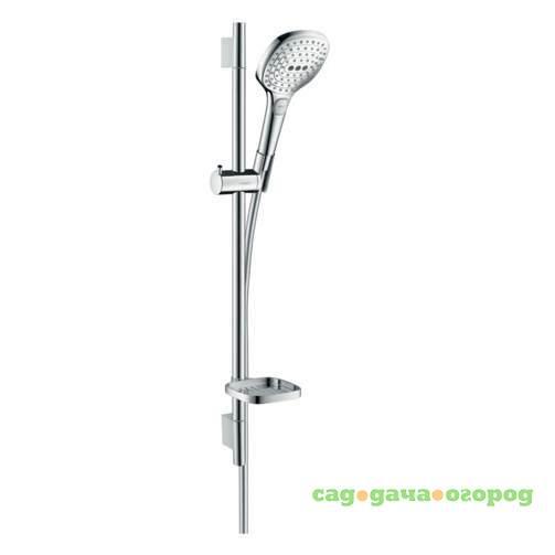 Фото Душевой гарнитур Hansgrohe Raindance Select E 120 EcoSmart 26622400 хром/белый