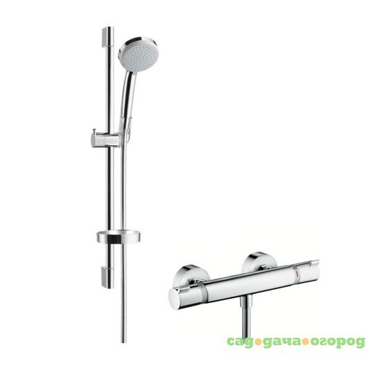 Фото Душевой набор Hansgrohe Croma 100 Vario EcoSmart 27032000 с термостатом