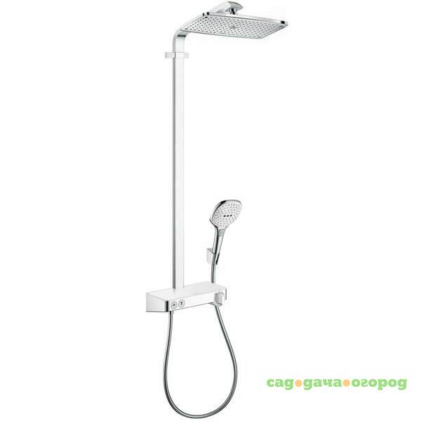 Фото Душевая стойка Hansgrohe Raindance Select E 360 EcoSmart 27287400 белый/хром