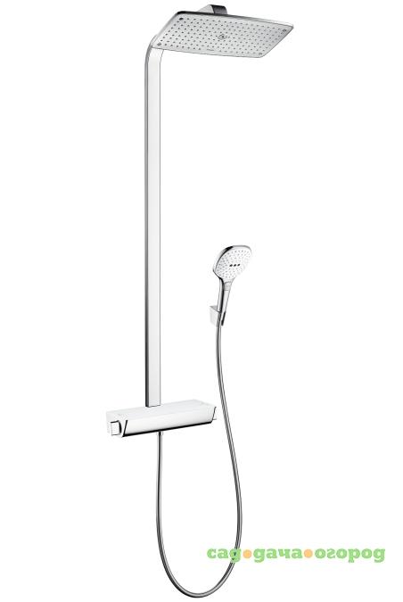 Фото Термостат для душа Hansgrohe Raindance Select E 360 Air Showerpipe 27112400 белый