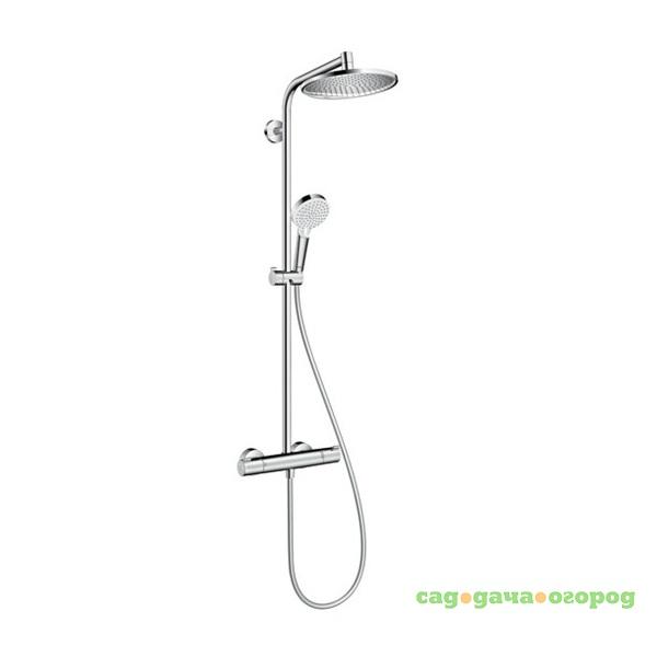 Фото Стойка душевая Hansgrohe Crometta S 1 jet Showerpipe 27267000 с термостатом