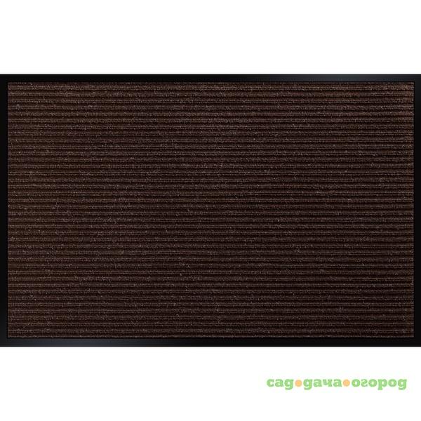 Фото Коврик влаговпитывающий Double Stripe Doormat коричневый 900х1500 мм