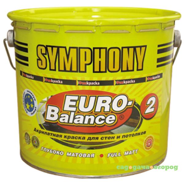 Фото Краска акрилатная Symphony Euro-Balance 2 глубоко матовая 2,7 л пластиковое ведро