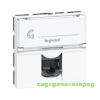 Фото Розетка компьютерная Legrand Mosaic New RJ45 076555 2 модуля 5E FTP одноместная белая