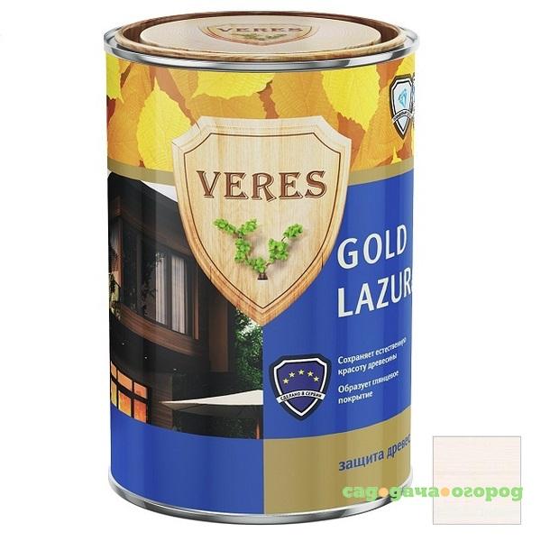 Фото Пропитка для древесины Veres Gold Lazura № 12 белый 10 л