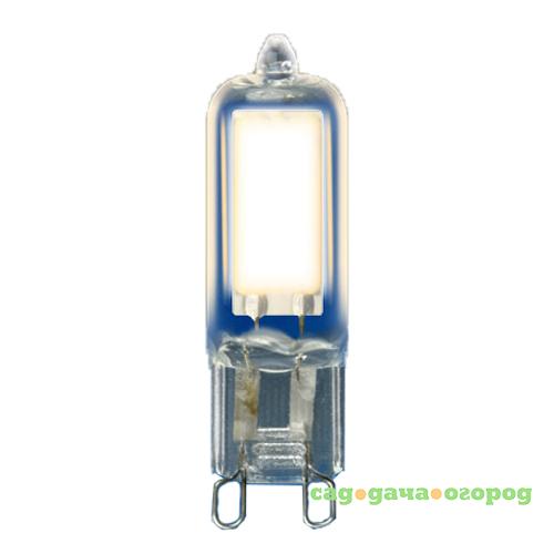 Фото Лампа светодиодная Uniel LED-JCD-4W/WW/G9/CL GLZ01TR