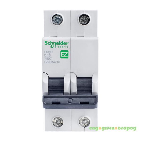 Фото Автоматический выключатель Schneider Electric EASY 9 2П C 16А 4,5кА