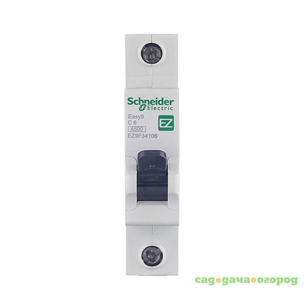 Фото Автоматический выключатель Schneider Electric EASY 9 1П C 6А 4,5кА