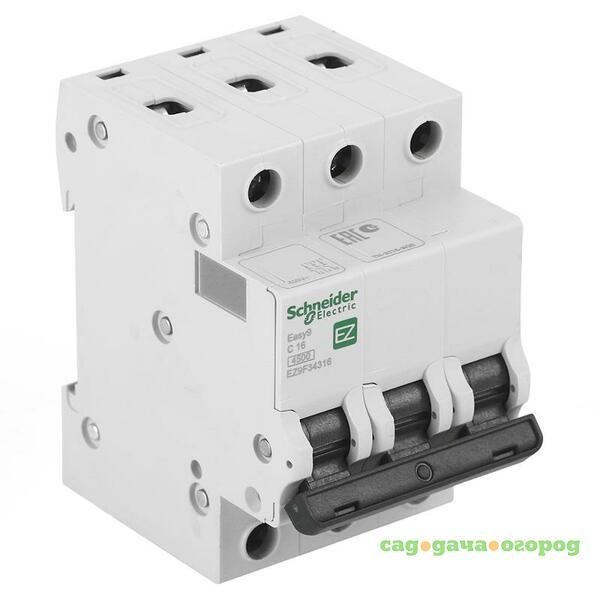 Фото Автоматический выключатель Schneider Electric EASY 9 3П C 16А 4,5кА