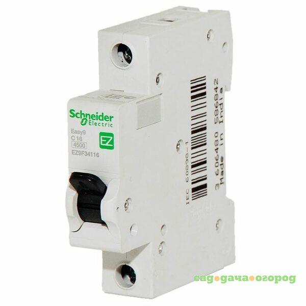 Фото Автоматический выключатель Schneider Electric EASY 9 1П C 16А 4,5кА