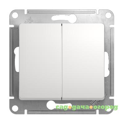 Фото Механизм переключателя Schneider Electric Glossa GSL000165 двухклавишный белый