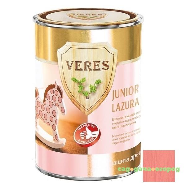 Фото Пропитка для древесины Veres Junior Lazura №14 розовая 0,75 л